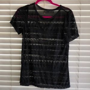 Zara black lace top size s